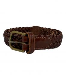 Whitehouse Cox（ホワイトハウスコックス）の古着「編み込みベルト」｜ブラウン