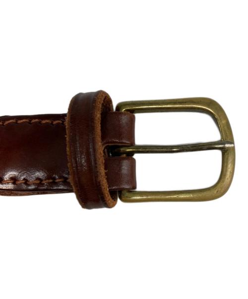 Whitehouse Cox（ホワイトハウスコックス）Whitehouse Cox (ホワイトハウスコックス) 編み込みベルト ブラウンの古着・服飾アイテム