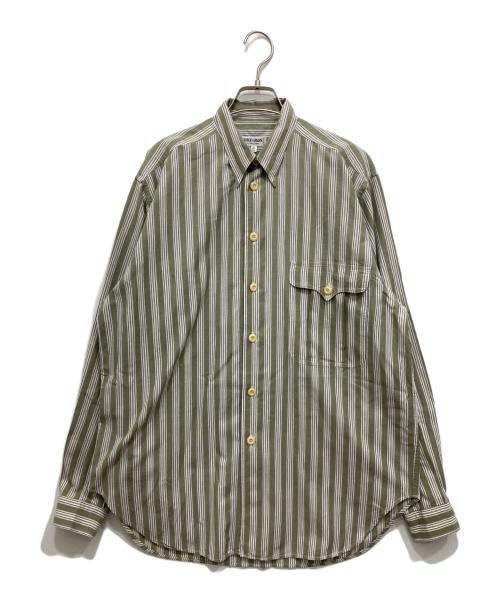 GIORGIO ARMANI（ジョルジョアルマーニ）GIORGIO ARMANI (ジョルジョアルマーニ) ストライプシャツ カーキ サイズ:39‐151/2の古着・服飾アイテム