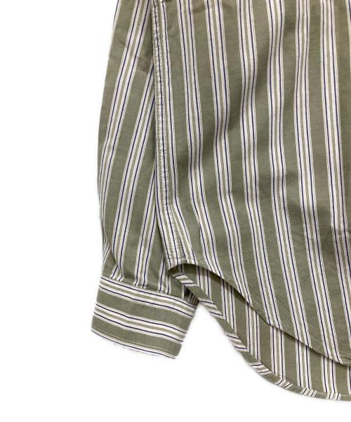 GIORGIO ARMANI（ジョルジョアルマーニ）GIORGIO ARMANI (ジョルジョアルマーニ) ストライプシャツ カーキ サイズ:39‐151/2の古着・服飾アイテム