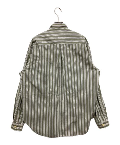 GIORGIO ARMANI（ジョルジョアルマーニ）GIORGIO ARMANI (ジョルジョアルマーニ) ストライプシャツ カーキ サイズ:39‐151/2の古着・服飾アイテム