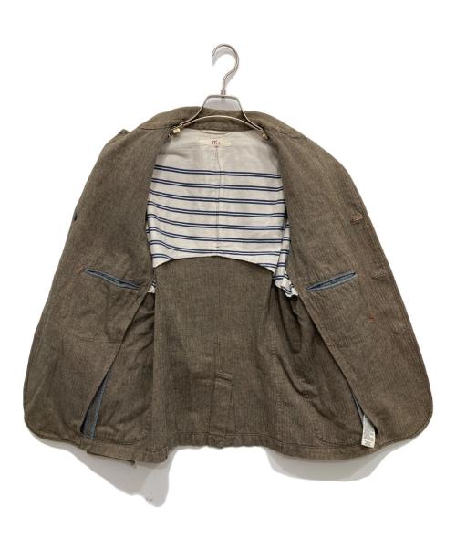 45R（フォーティファイブ・アール）45R (フォーティファイブ・アール) ヘリンボーン3Bジャケット ベージュ サイズ:3の古着・服飾アイテム