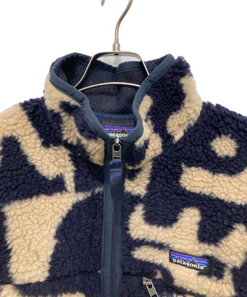 Patagonia（パタゴニア）Patagonia (パタゴニア) ナチュラル・ブレンド・レトロ・カーディガン ネイビー×ベージュ サイズ:Mの古着・服飾アイテム