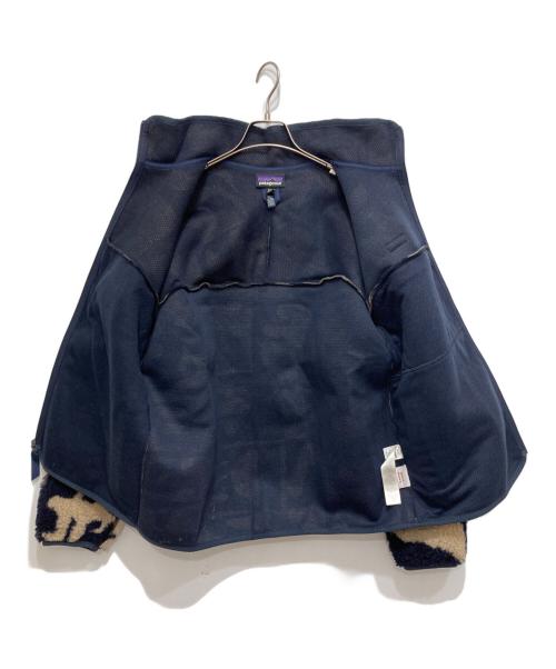 Patagonia（パタゴニア）Patagonia (パタゴニア) ナチュラル・ブレンド・レトロ・カーディガン ネイビー×ベージュ サイズ:Mの古着・服飾アイテム