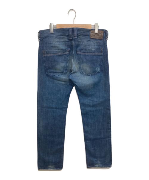 DIESEL（ディーゼル）DIESEL (ディーゼル) ユーズド加工デニムパンツ インディゴ サイズ:SIZE 86cm (W34)の古着・服飾アイテム
