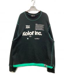 KOLOR（カラー）の古着「ロゴプリントスウェット」｜ブラック