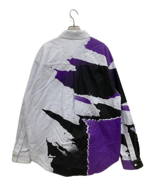 ALEXANDER WANG（アレキサンダー・ワン）ALEXANDER WANG (アレキサンダー・ワン) オーバーサイズストライプシャツ スカイブルー サイズ:Mの古着・服飾アイテム