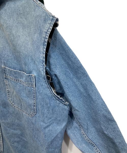 BALENCIAGA（バレンシアガ）BALENCIAGA (バレンシアガ) Twinset Shirt With Hood/ツインセットフーディー ブラック サイズ:39の古着・服飾アイテム