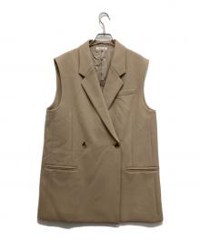 EVERYDAY I LIKE.（エヴリデイ アイ ライク）の古着「Wクロス ロングベスト」｜ベージュ