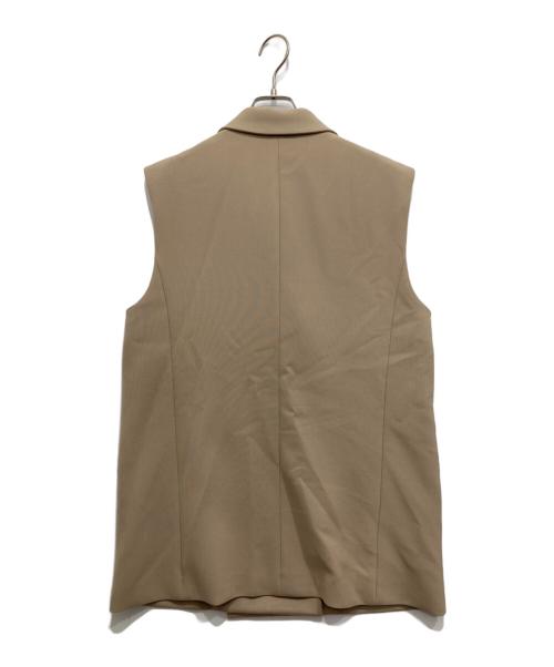 EVERYDAY I LIKE.（エヴリデイ アイ ライク）EVERYDAY I LIKE. (エヴリデイ アイ ライク) Wクロス ロングベスト ベージュ サイズ:Fの古着・服飾アイテム