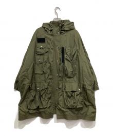 DIESEL（ディーゼル）の古着「マルチポケットナイロンモッズコート」｜グリーン