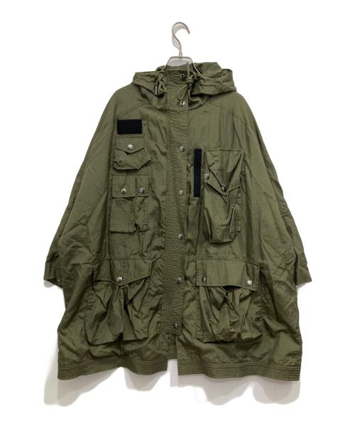 DIESEL（ディーゼル）DIESEL (ディーゼル) マルチポケットナイロンモッズコート グリーン サイズ:XXSの古着・服飾アイテム