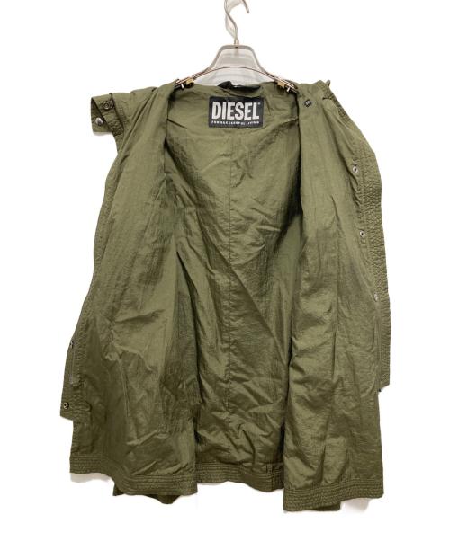DIESEL（ディーゼル）DIESEL (ディーゼル) マルチポケットナイロンモッズコート グリーン サイズ:XXSの古着・服飾アイテム