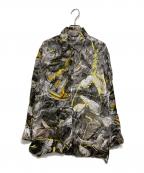 DIESELディーゼル）の古着「総柄シャツ」｜グレー