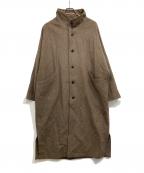 BASISBROEKバージスブルック）の古着「GREAT COAT/ロングコート」｜ベージュ