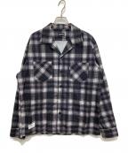 Schottショット）の古着「LS OMBRE FLANNEL SHIRT/プリントチェックネルシャツ」｜ブラック