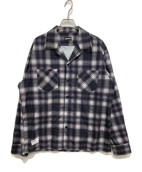 Schott（ショット）Schott (ショット) LS OMBRE FLANNEL SHIRT/プリントチェックネルシャツ ブラック サイズ:Mの古着・服飾アイテム