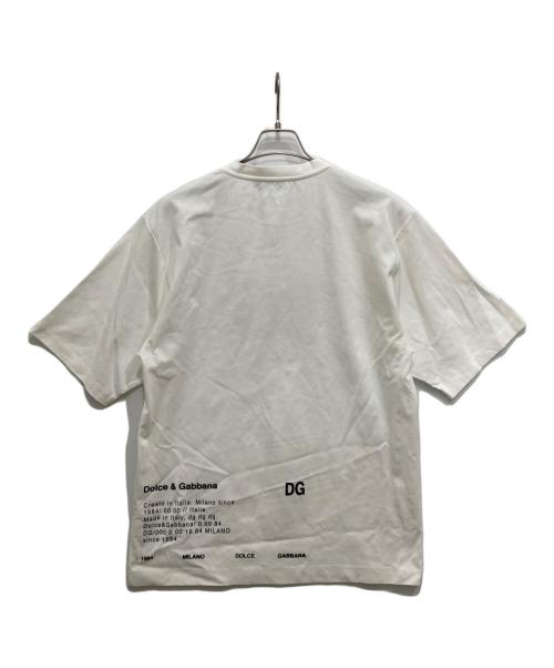 DOLCE & GABBANA（ドルチェ＆ガッバーナ）DOLCE & GABBANA (ドルチェ＆ガッバーナ) スプレーロゴオーバーサイズプリントTシャツ ホワイト サイズ:Sの古着・服飾アイテム