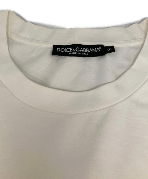 DOLCE & GABBANA（ドルチェ＆ガッバーナ）DOLCE & GABBANA (ドルチェ＆ガッバーナ) スプレーロゴオーバーサイズプリントTシャツ ホワイト サイズ:Sの古着・服飾アイテム