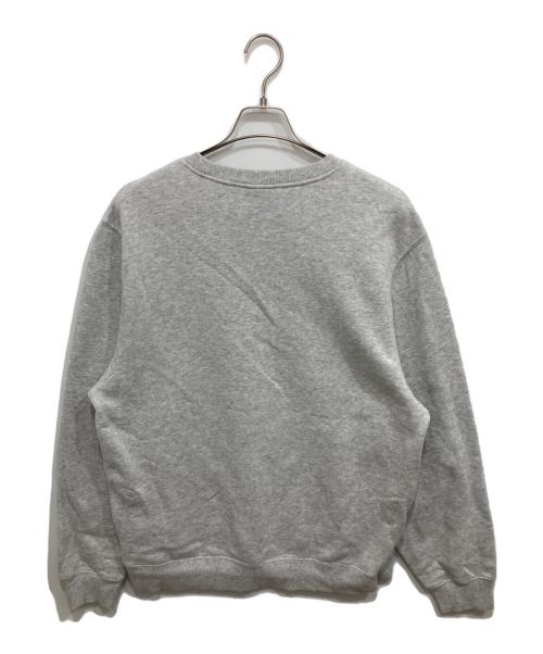 stussy（ステューシー）stussy (ステューシー) SMOOTH STOCK APPLIQUE CREW/刺繍ロゴスウェット グレー サイズ:Lの古着・服飾アイテム