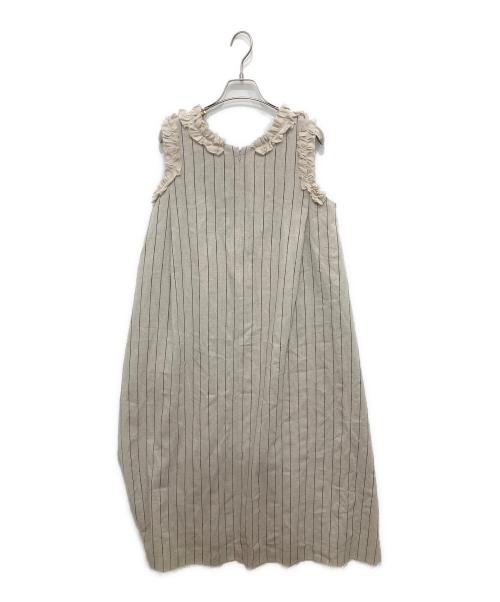 THOMAS MAGPIE（トーマス マグパイ）THOMAS MAGPIE (トーマス マグパイ) herringbone strip dress アイボリー サイズ:38の古着・服飾アイテム