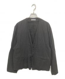 nestrobe confect（ネストローブ コンフェクト）の古着「ハイカウントリネンツイルノーカラージャケット」｜ブラック