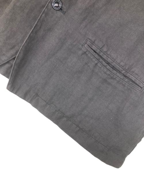 nestrobe confect（ネストローブ コンフェクト）nestrobe confect (ネストローブ コンフェクト) ハイカウントリネンツイルノーカラージャケット ブラック サイズ:3の古着・服飾アイテム