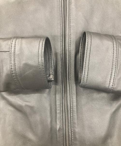 1PIU1UGUALE3 RELAX（ウノピゥウノウグァーレトレ リラックス）1piu1uguale3 relax (ウノピゥウノウグァーレトレ リラックス) ラムレザージャケット ブラック サイズ:Lの古着・服飾アイテム