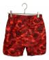 A BATHING APE (アベイシングエイプ) color camo beach shorts/エイプカモ柄ショーツ レッド サイズ:M：9000円