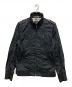 BURBERRY BLACK LABELバーバリーブラックレーベル）の古着「エポレット付きミリタリージャケット」｜ブラック