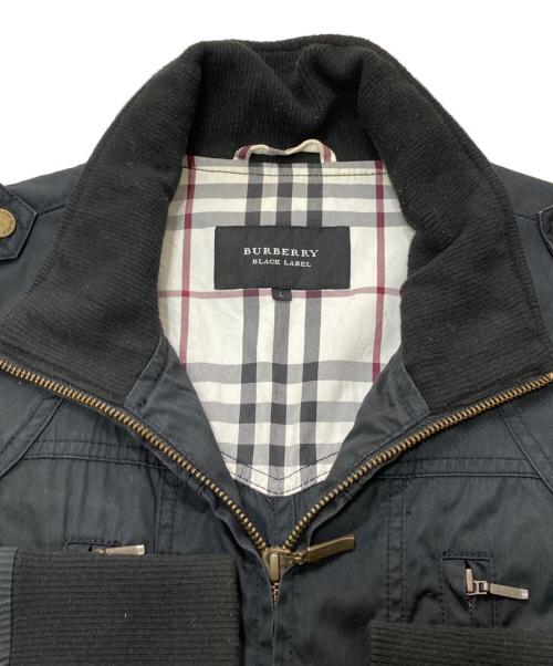 BURBERRY BLACK LABEL（バーバリーブラックレーベル）BURBERRY BLACK LABEL (バーバリーブラックレーベル) エポレット付きミリタリージャケット ブラック サイズ:Lの古着・服飾アイテム