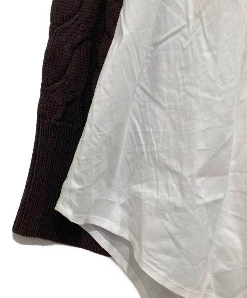 ELENDEEK（エレンディーク）ELENDEEK (エレンディーク) ASYMMETRY DOCKING KT ブラウン サイズ:Fの古着・服飾アイテム