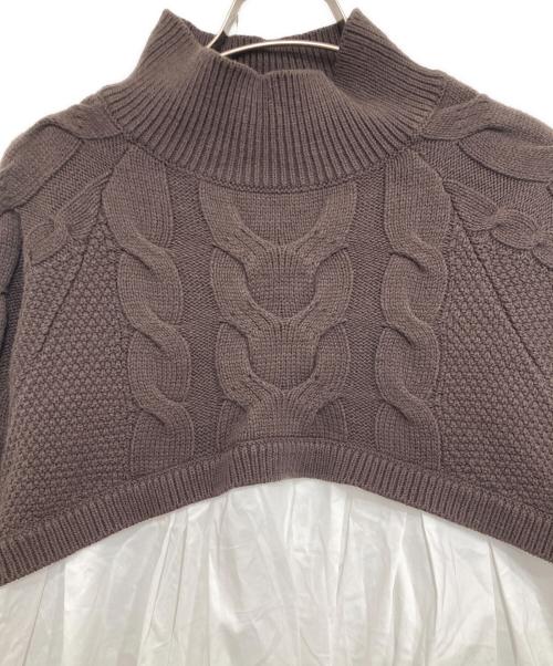 ELENDEEK（エレンディーク）ELENDEEK (エレンディーク) ASYMMETRY DOCKING KT ブラウン サイズ:Fの古着・服飾アイテム