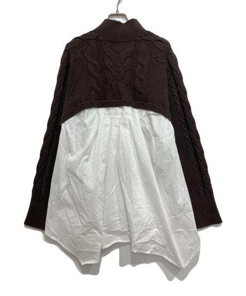 ELENDEEK（エレンディーク）ELENDEEK (エレンディーク) ASYMMETRY DOCKING KT ブラウン サイズ:Fの古着・服飾アイテム