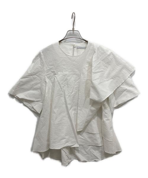 ELENDEEK（エレンディーク）ELENDEEK (エレンディーク) ノースリーブアシンメトリーブラウス ホワイト サイズ:FREEの古着・服飾アイテム