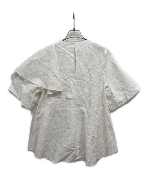 ELENDEEK（エレンディーク）ELENDEEK (エレンディーク) ノースリーブアシンメトリーブラウス ホワイト サイズ:FREEの古着・服飾アイテム