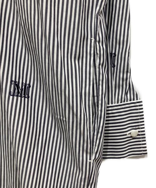 MaxMara（マックスマーラ）MaxMara (マックスマーラ) ストライプシャツワンピース グレー サイズ:Fの古着・服飾アイテム
