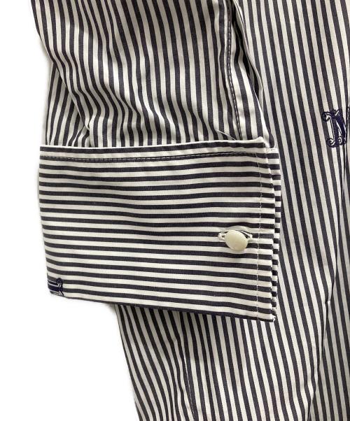 MaxMara（マックスマーラ）MaxMara (マックスマーラ) ストライプシャツワンピース グレー サイズ:Fの古着・服飾アイテム