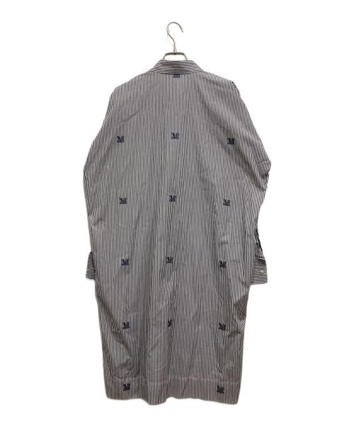 MaxMara（マックスマーラ）MaxMara (マックスマーラ) ストライプシャツワンピース グレー サイズ:Fの古着・服飾アイテム