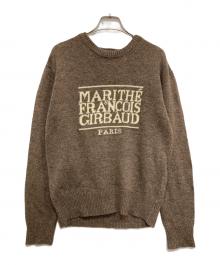 MARITHE+FRANCOIS GIRBAUD（マリテフランソワジルボー）の古着「ロゴニット」｜ブラウン