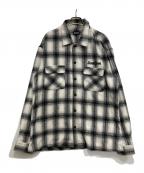 Schottショット）の古着「オンブレチェックネルシャツ」｜ブラック×ホワイト