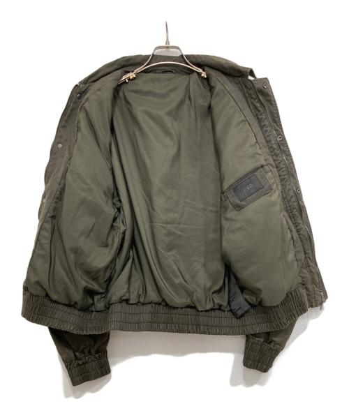 ZARA（ザラ）ZARA (ザラ) ウォッシュド ワックスフィニッシュジャケット カーキ サイズ:38の古着・服飾アイテム