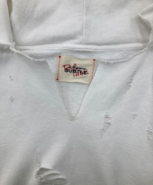 SUBTLE AUTHENTIC（サートルオーセンティック）SUBTLE authentic (サートルオーセンティック) ノースリーブパーカー ホワイト サイズ:FREEの古着・服飾アイテム
