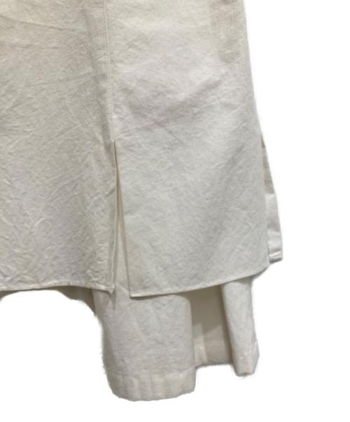 eunoia（ユノイア）eunoia (ユノイア) Cotton layered dressノースリーブワンピース ホワイト サイズ:表記なしの古着・服飾アイテム