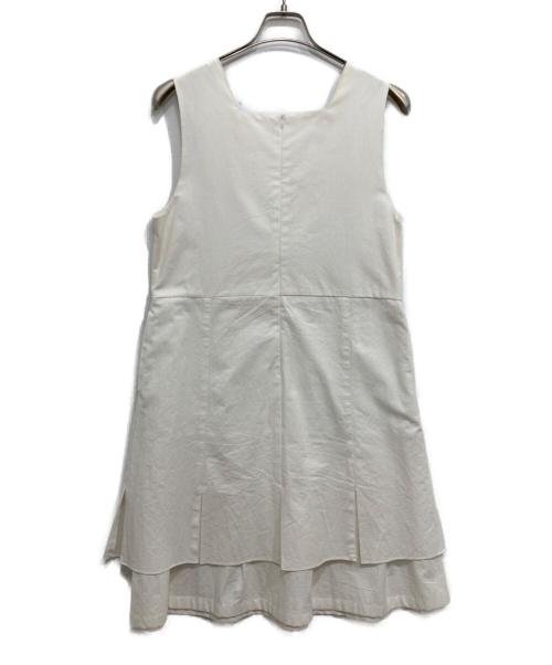 eunoia（ユノイア）eunoia (ユノイア) Cotton layered dressノースリーブワンピース ホワイト サイズ:表記なしの古着・服飾アイテム