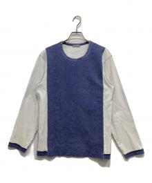 COMME des GARCONS HOMME（コムデギャルソン オム）の古着「デニム切替長袖カットソー」｜インディゴ