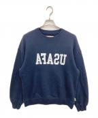 SSZエスエスズィー）の古着「プリントスウェット」｜ネイビー