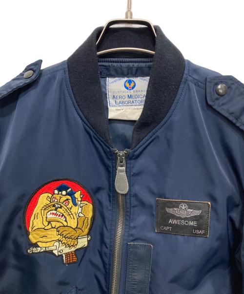 USAF AERO MEDICAL LABORATORY（ユーエスエーエフ・エアロ・メディカル・ラボラトリー）USAF AERO MEDICAL LABORATORY (ユーエスエーエフ・エアロ・メディカル・ラボラトリー) L2-Aジャケット ネイビー サイズ:40の古着・服飾アイテム