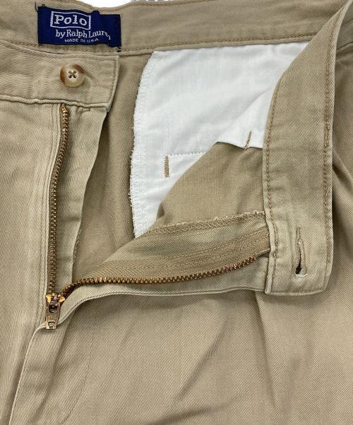 POLO RALPH LAUREN（ポロ・ラルフローレン）POLO RALPH LAUREN (ポロ・ラルフローレン) 90’sタックチノパン ベージュ サイズ:不明の古着・服飾アイテム