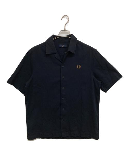 FRED PERRY（フレッドペリー）FRED PERRY (フレッドペリー) ピケテクスチャーリビアカラーシャツ ネイビー サイズ:Mの古着・服飾アイテム